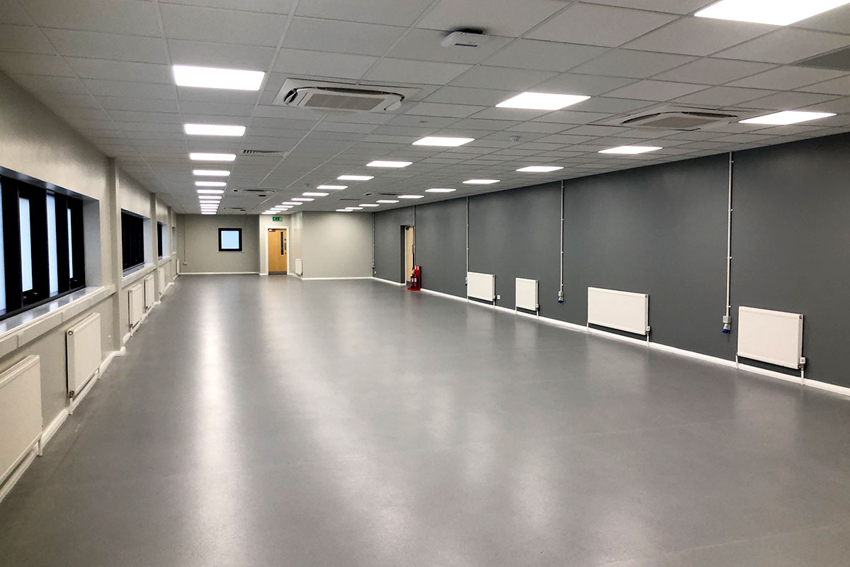 New-build commercial plant installation.