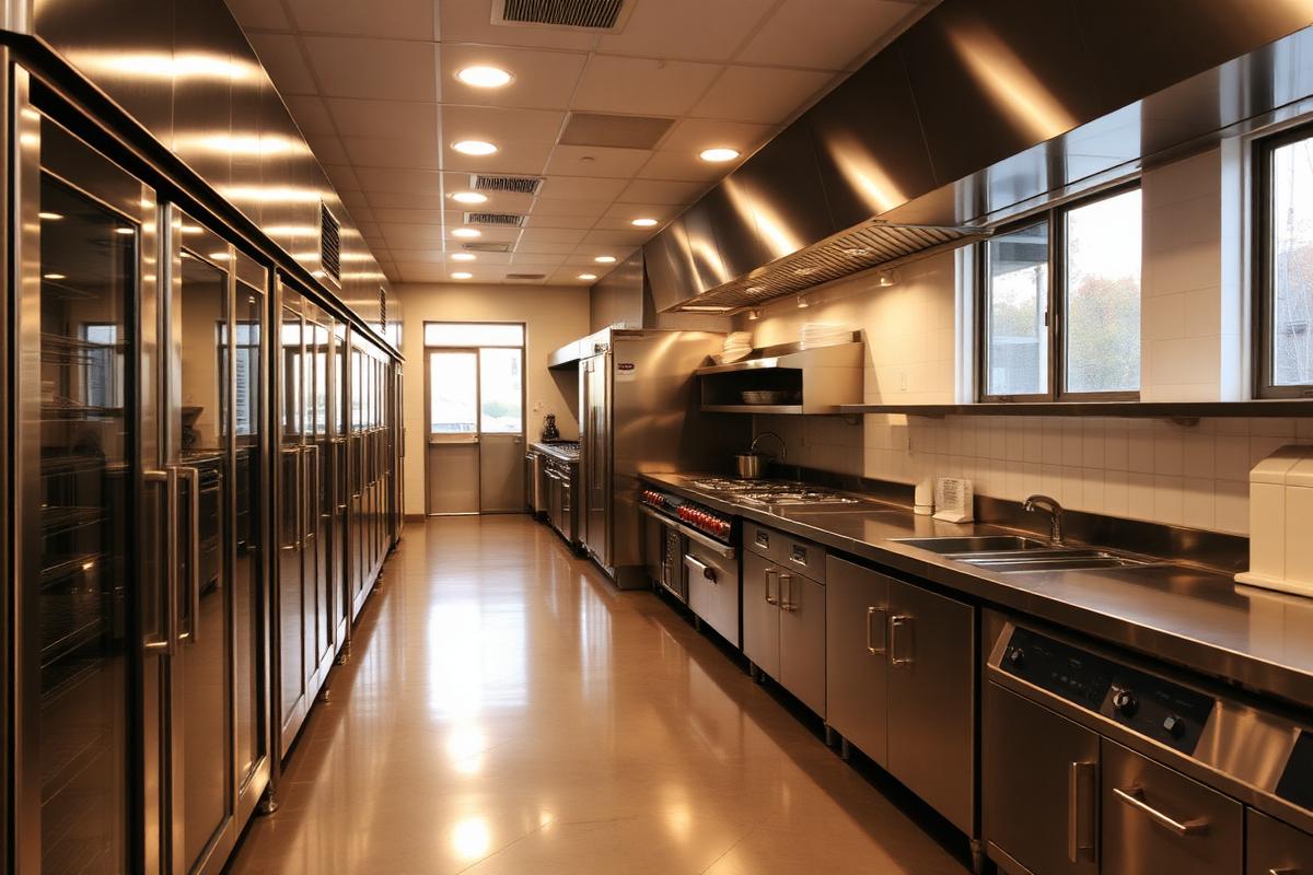 Commercial kitchen refrigeration cabinets installed by Universal Cooling